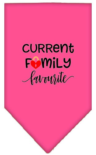 Family Favorite Screen Print Bandana Bright Pink Large